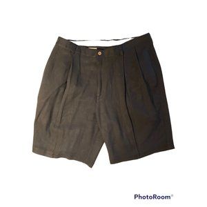 Tommy Bahama Shorts Mens 36 Black Pleated Silk Mens 36”